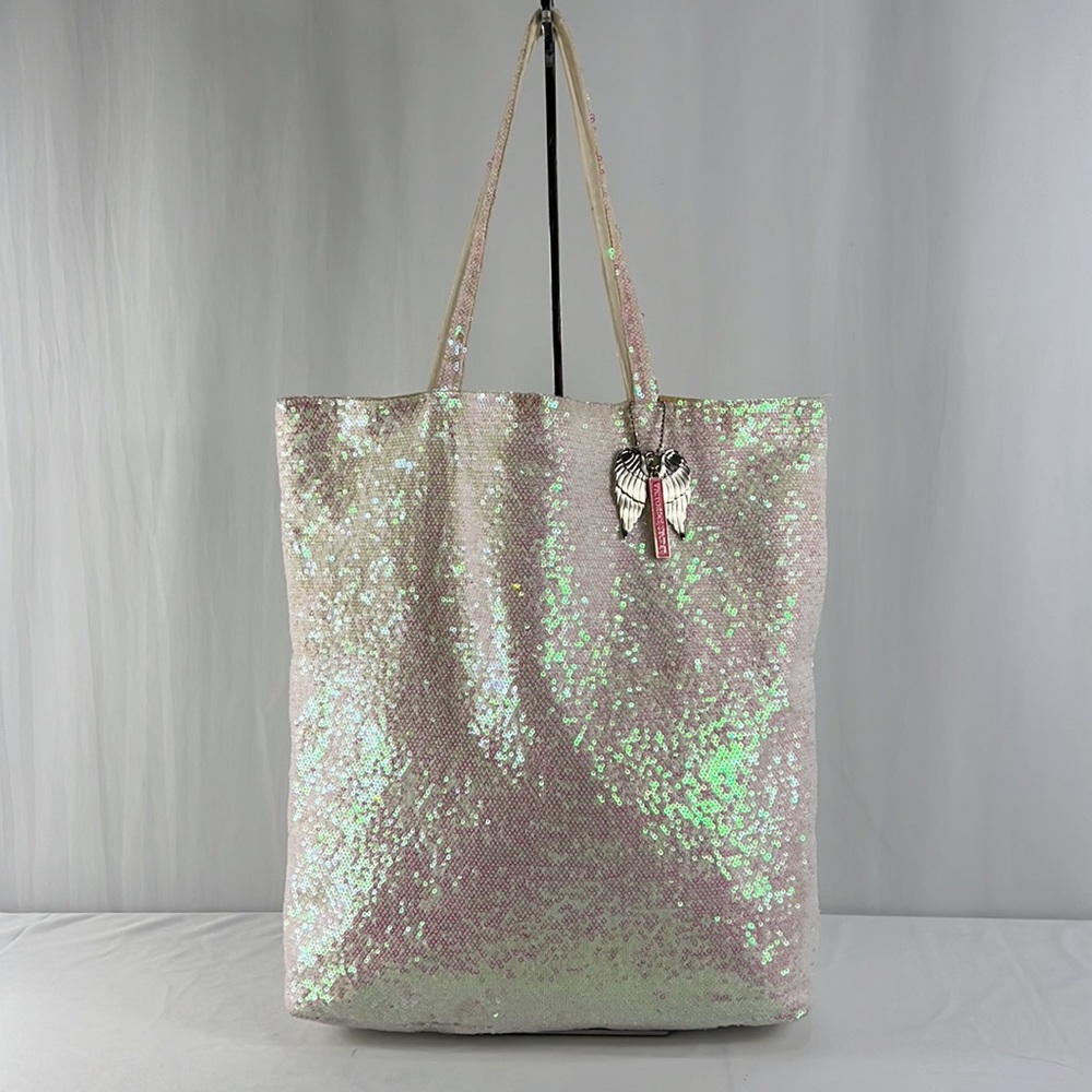 Victoria’s Secret sequin white pink tote/bag